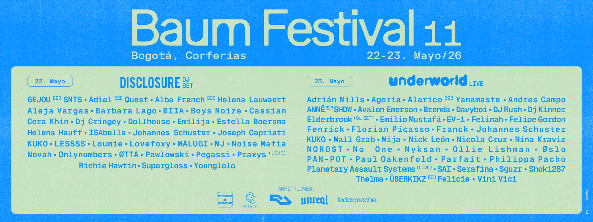 Baum Festival 11 · 22-23 Mayo 2026 · Corferias, Bogotá