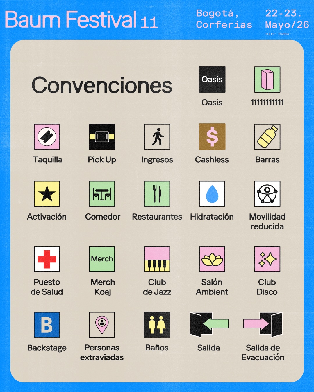 Convenciones del mapa de Baum Festival